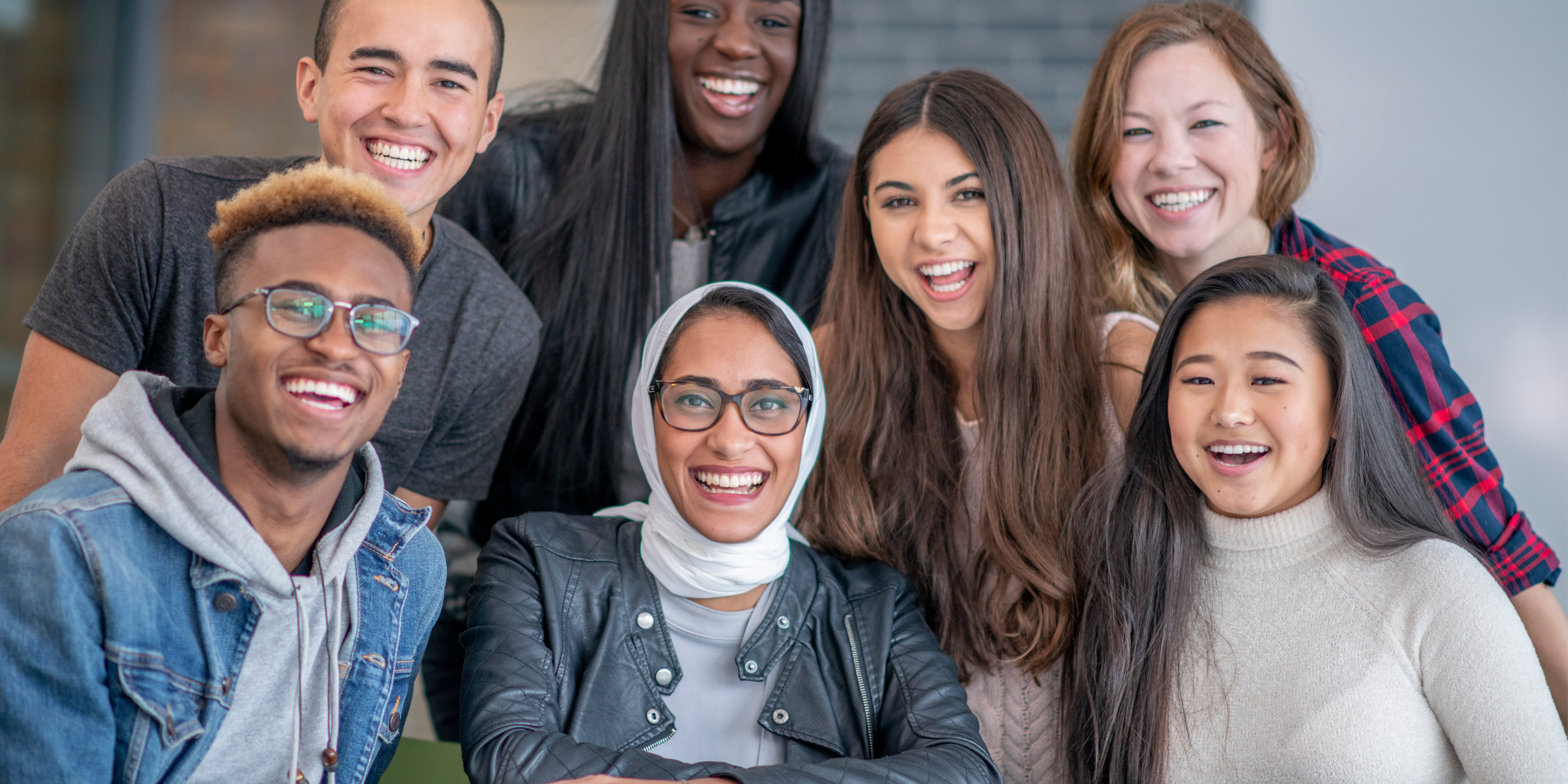 Students smiling