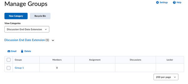 Manage Groups