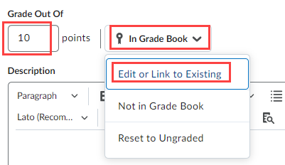 define how this grade will be calculated towards the course grade