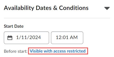 Set assignment Start Date