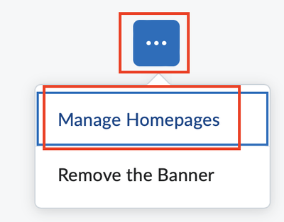 Access course homepage settings