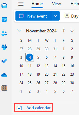 Add calendar