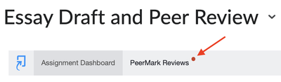red dot on PeerMark Reviews tab
