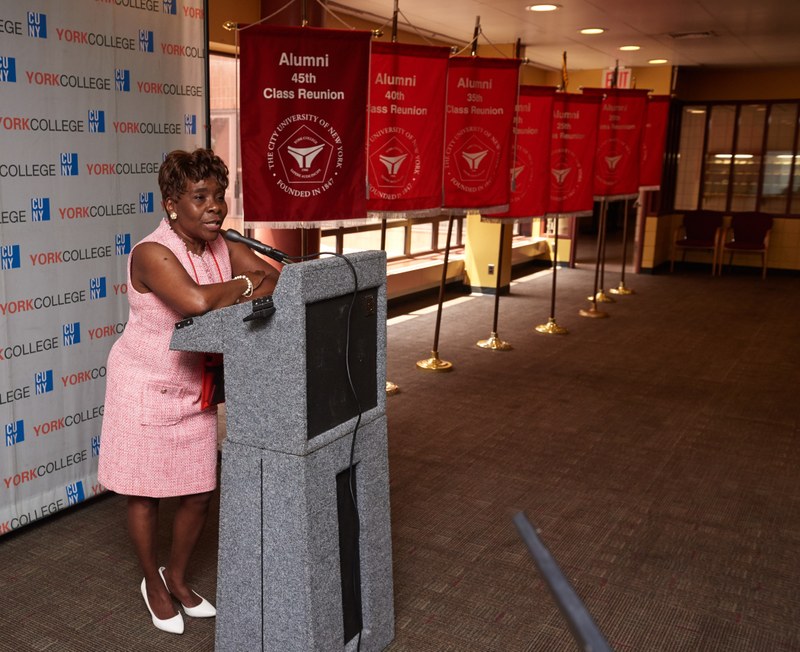 Mondell serves as MC at Podium