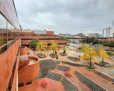 Birdseye view of York College Plaza
