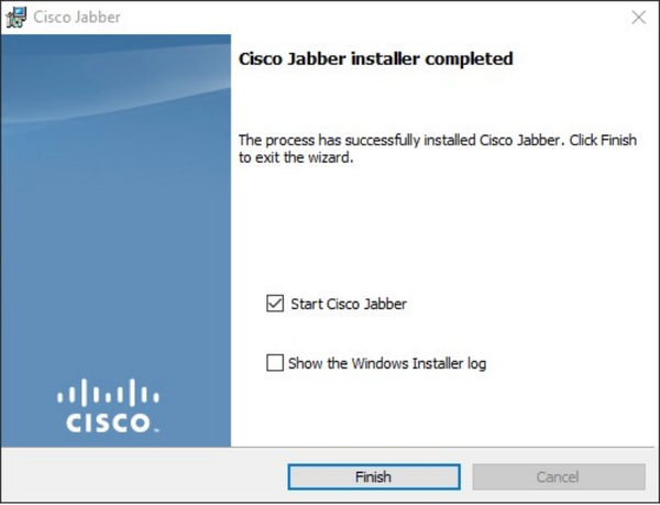 Finish Install Jabber for Windows