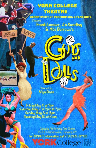 Poster of Guys & Dolls featuring images from the paintings of Archibald Motley.