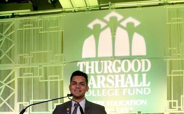 Karan Patel speaking at Thurgood Marshall College Fund Gala