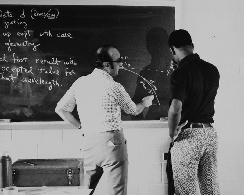 Professor Frank Pamilla and student 1970