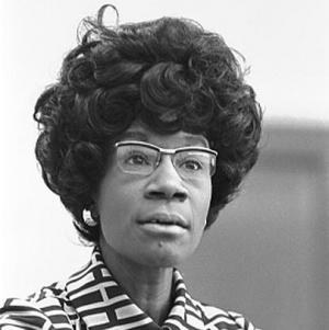 (November 30, 1924 – January 1, 2005) The first African American woman in Congress (1968) and the first woman and African American to seek the nomination for president of the United States from one of the two major political parties (1972).