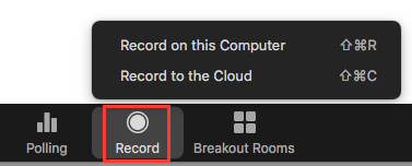meeting recording button