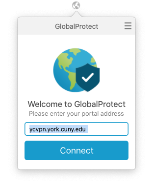 macOS status bar GP portal address