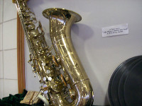 Photo showing detail of Al Sears' Saxophone