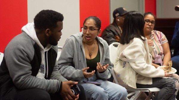 Students talking