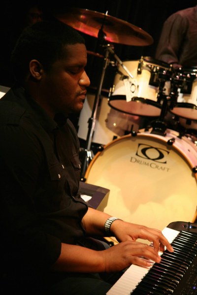 Pianist Dixon Morisseau performing in the York College Big Band