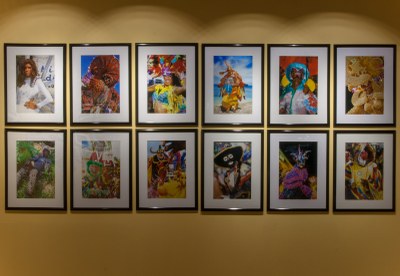 twelve photographs as installed in gallery