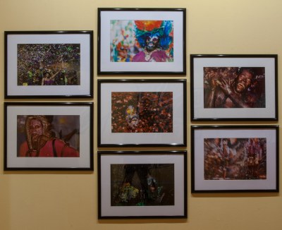 seven photographs as installed in gallery