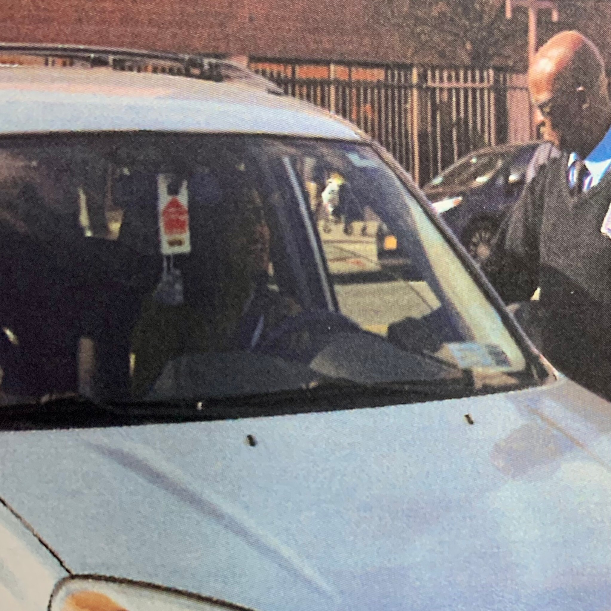 Officers checking for parking permits