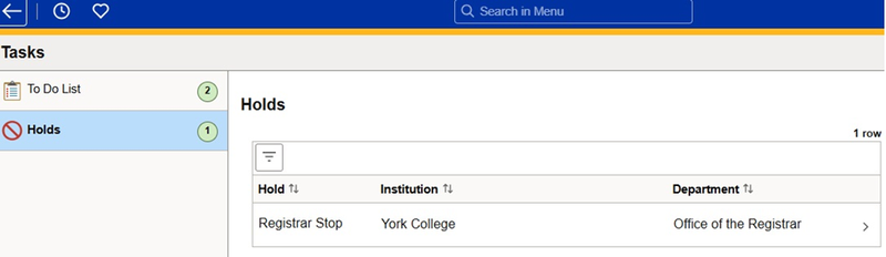 CUNYfirst Holds