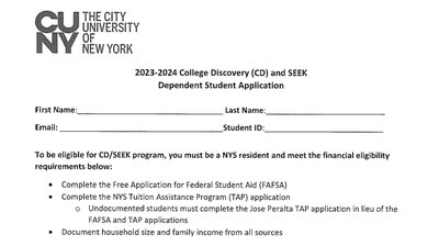 Economic Eligibility Form