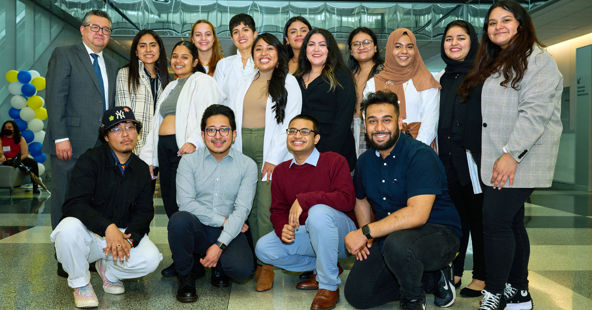 Diverse Group of Students Pose for Photo